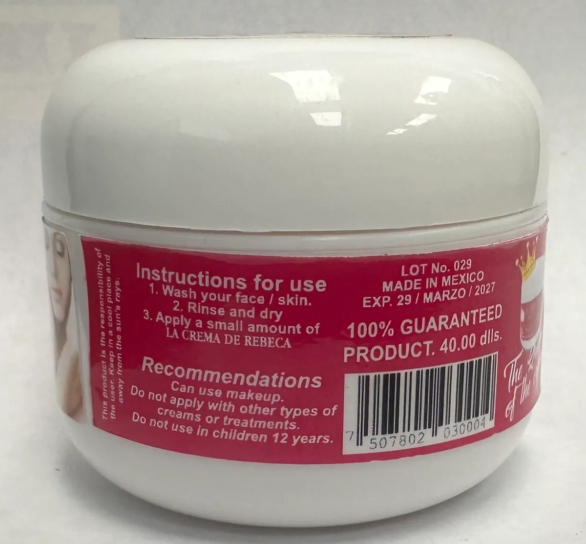 LA CREMA DE REBECA ORIGINAL 39 GRS - Imagen 2