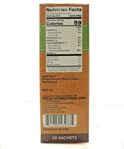 HONEY GINGER TEA MINT FLAVOR 20 CT - Imagen 2